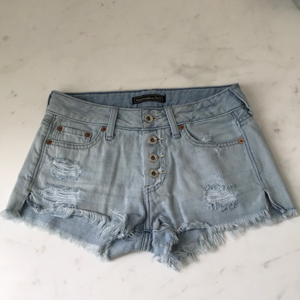Abercrombie & Fitch | Raw Hem Button-Fly Shorts